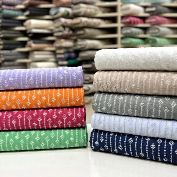 لینن ژاکارد سوزن‌دوزی طرح لوزی